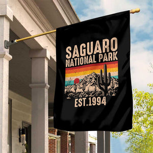 Retro Saguaro National Park Arizona EST 1994 Garden Flag Desert Cactus Sunset Hiking Camping Nature Souvenir