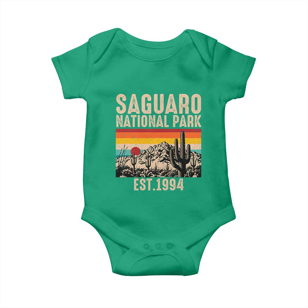 Retro Saguaro National Park Arizona EST 1994 Baby Onesie Desert Cactus Sunset Hiking Camping Nature Souvenir