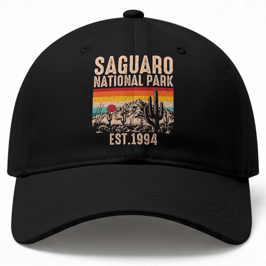 Retro Saguaro National Park Arizona EST 1994 Baseball Cap Desert Cactus Sunset Hiking Camping Nature Souvenir TS14 Print Your Wear