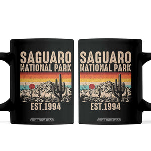 Retro Saguaro National Park Arizona EST 1994 Coffee Mug Desert Cactus Sunset Hiking Camping Nature Souvenir