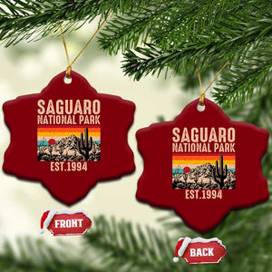 Retro Saguaro National Park Arizona EST 1994 Ceramic Ornament Desert Cactus Sunset Hiking Camping Nature Souvenir
