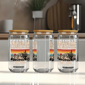 Retro Saguaro National Park Arizona EST 1994 Glass Can Desert Cactus Sunset Hiking Camping Nature Souvenir