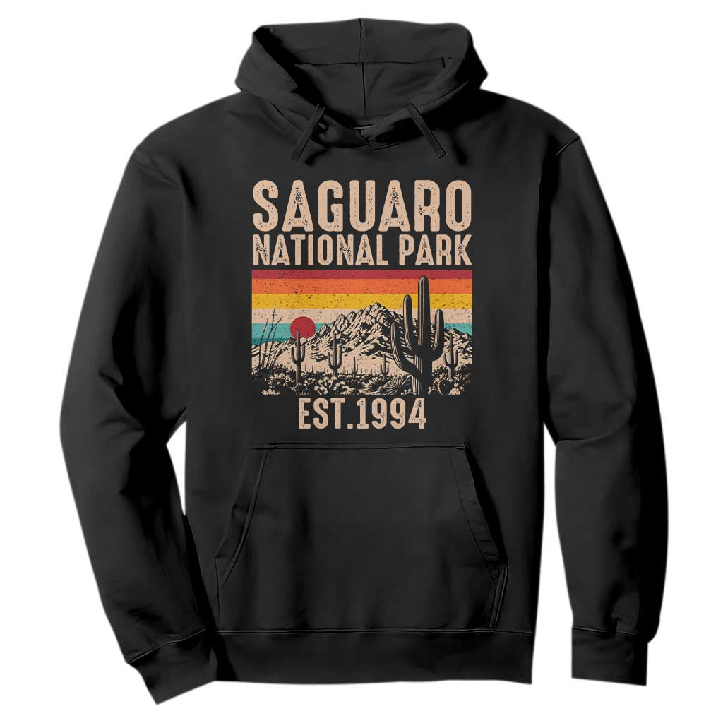 Retro Saguaro National Park Arizona EST 1994 Hoodie Desert Cactus Sunset Hiking Camping Nature Souvenir