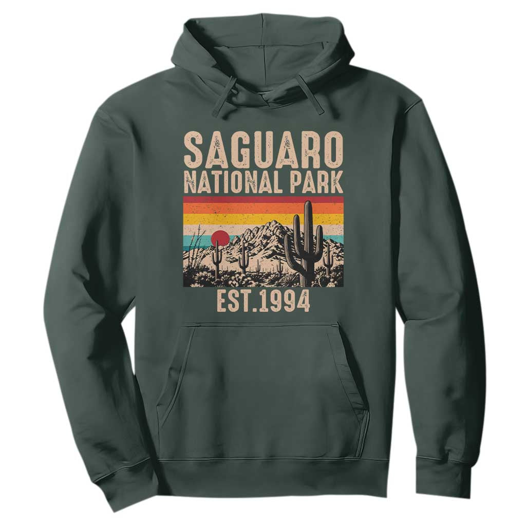 Retro Saguaro National Park Arizona EST 1994 Hoodie Desert Cactus Sunset Hiking Camping Nature Souvenir