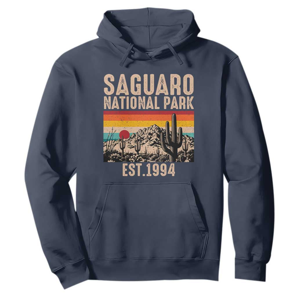 Retro Saguaro National Park Arizona EST 1994 Hoodie Desert Cactus Sunset Hiking Camping Nature Souvenir