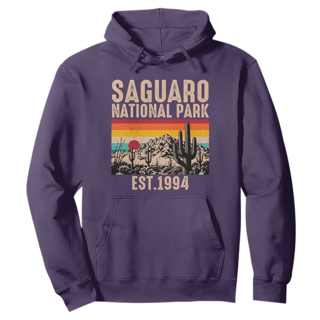 Retro Saguaro National Park Arizona EST 1994 Hoodie Desert Cactus Sunset Hiking Camping Nature Souvenir