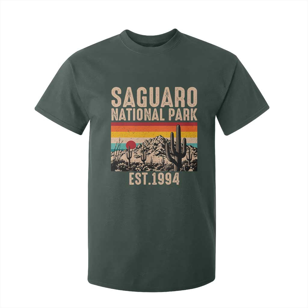 Retro Saguaro National Park Arizona EST 1994 T Shirt For Kid Desert Cactus Sunset Hiking Camping Nature Souvenir