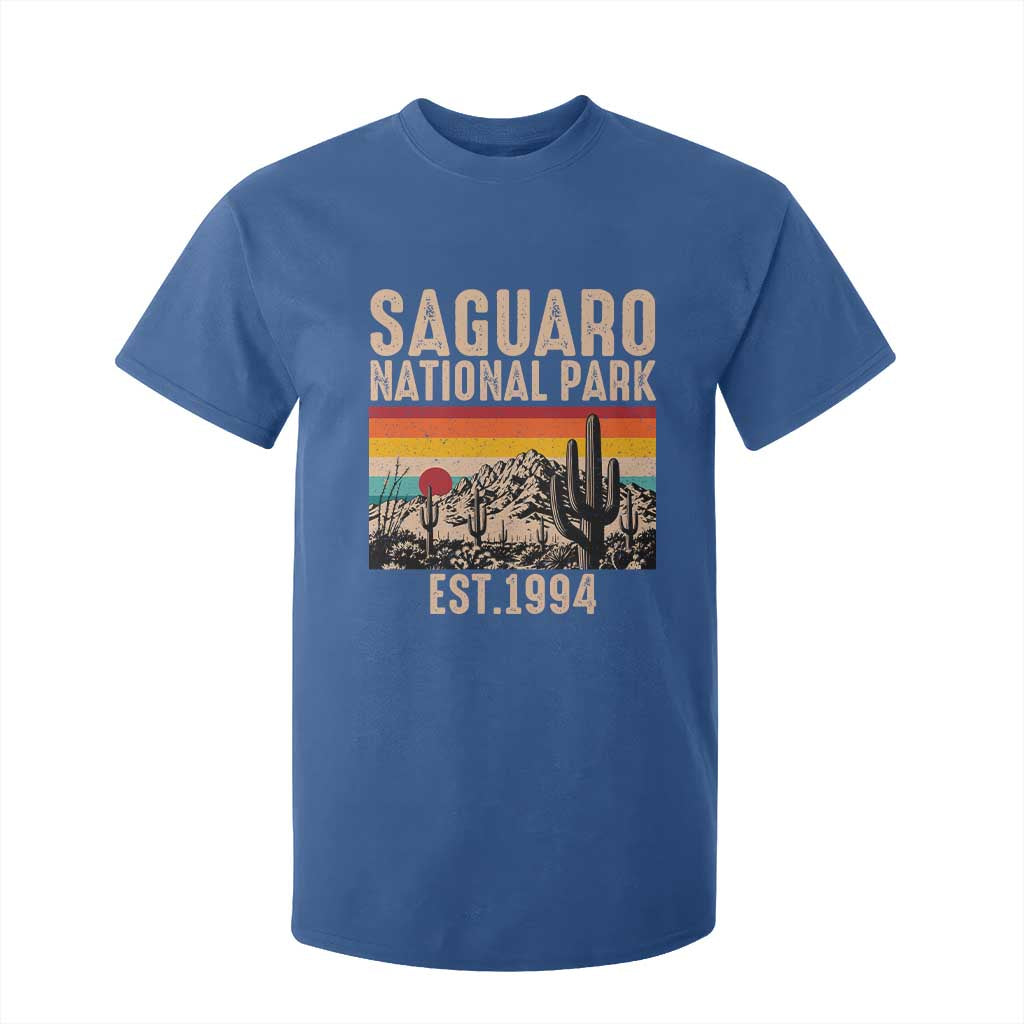 Retro Saguaro National Park Arizona EST 1994 T Shirt For Kid Desert Cactus Sunset Hiking Camping Nature Souvenir