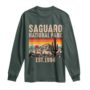 Retro Saguaro National Park Arizona EST 1994 Long Sleeve Shirt Desert Cactus Sunset Hiking Camping Nature Souvenir