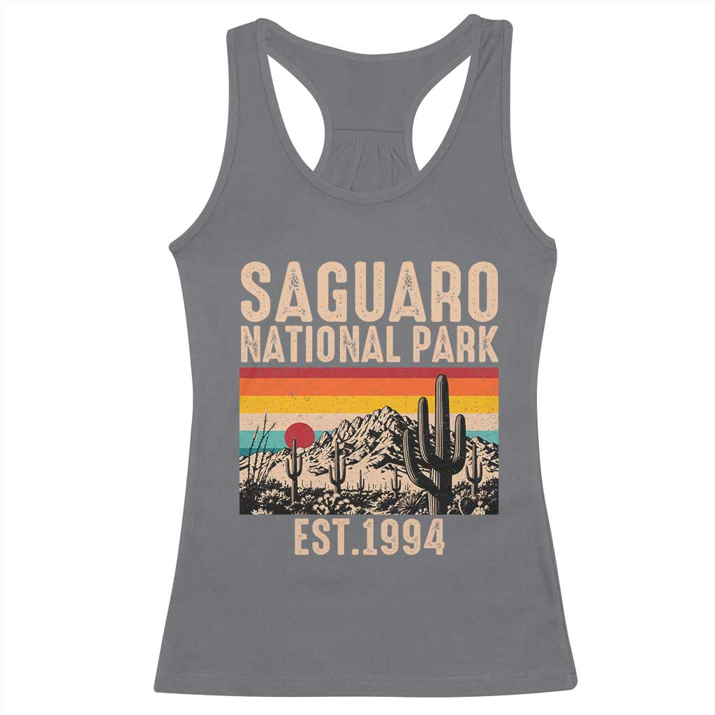 Retro Saguaro National Park Arizona EST 1994 Racerback Tank Top Desert Cactus Sunset Hiking Camping Nature Souvenir