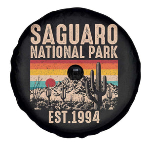 Retro Saguaro National Park Arizona EST 1994 Spare Tire Cover Desert Cactus Sunset Hiking Camping Nature Souvenir TS14 Print Your Wear