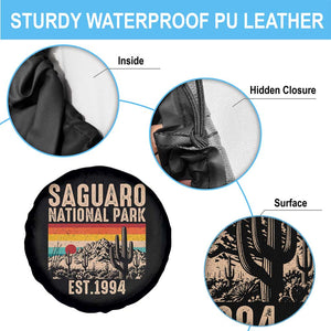 Retro Saguaro National Park Arizona EST 1994 Spare Tire Cover Desert Cactus Sunset Hiking Camping Nature Souvenir TS14 Print Your Wear