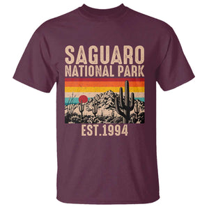 Retro Saguaro National Park Arizona EST 1994 T Shirt Desert Cactus Sunset Hiking Camping Nature Souvenir
