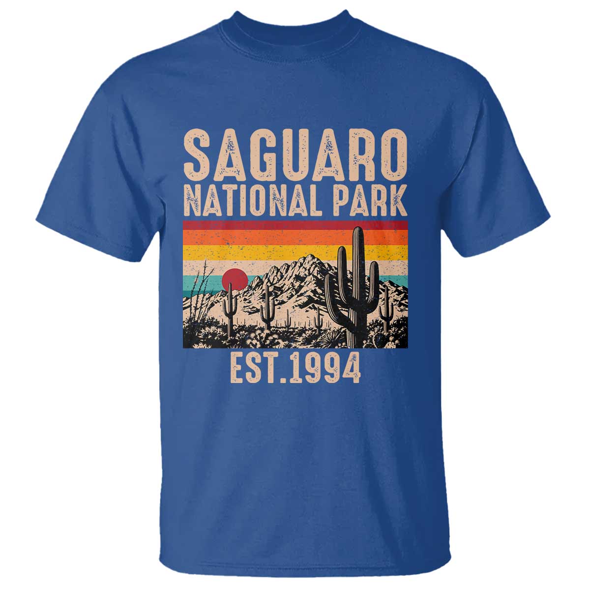 Retro Saguaro National Park Arizona EST 1994 T Shirt Desert Cactus Sunset Hiking Camping Nature Souvenir