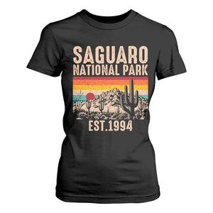 Retro Saguaro National Park Arizona EST 1994 T Shirt For Women Desert Cactus Sunset Hiking Camping Nature Souvenir