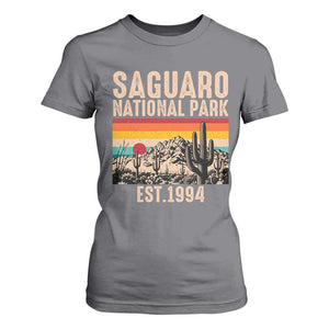 Retro Saguaro National Park Arizona EST 1994 T Shirt For Women Desert Cactus Sunset Hiking Camping Nature Souvenir