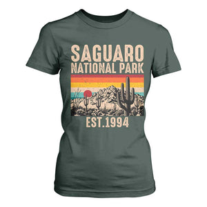 Retro Saguaro National Park Arizona EST 1994 T Shirt For Women Desert Cactus Sunset Hiking Camping Nature Souvenir