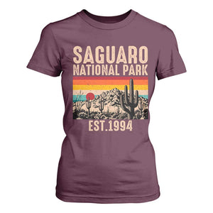 Retro Saguaro National Park Arizona EST 1994 T Shirt For Women Desert Cactus Sunset Hiking Camping Nature Souvenir