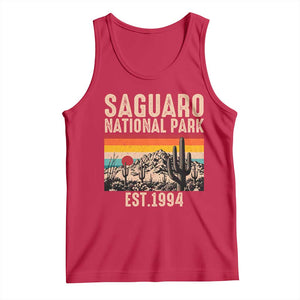 Retro Saguaro National Park Arizona EST 1994 Tank Top Desert Cactus Sunset Hiking Camping Nature Souvenir