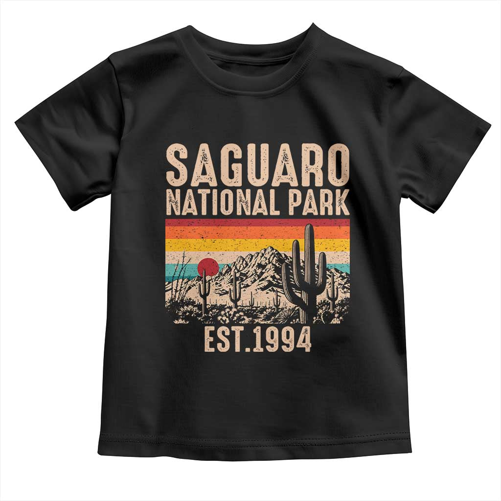 Retro Saguaro National Park Arizona EST 1994 Toddler T Shirt Desert Cactus Sunset Hiking Camping Nature Souvenir