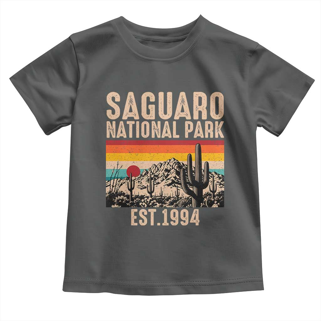Retro Saguaro National Park Arizona EST 1994 Toddler T Shirt Desert Cactus Sunset Hiking Camping Nature Souvenir