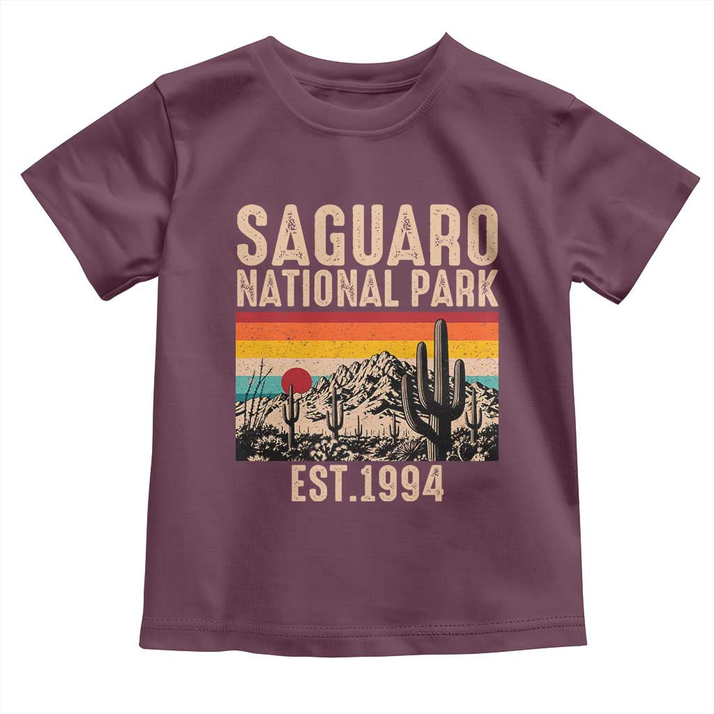 Retro Saguaro National Park Arizona EST 1994 Toddler T Shirt Desert Cactus Sunset Hiking Camping Nature Souvenir