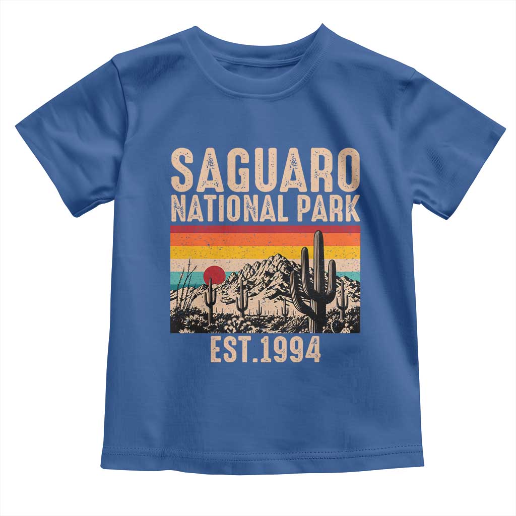 Retro Saguaro National Park Arizona EST 1994 Toddler T Shirt Desert Cactus Sunset Hiking Camping Nature Souvenir