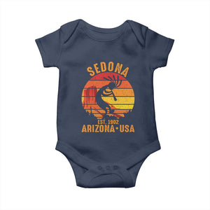 Retro Sedona Arizona Dancing Kokopelli Baby Onesie Southwest Native Symbol Desert Heritage Established 1902