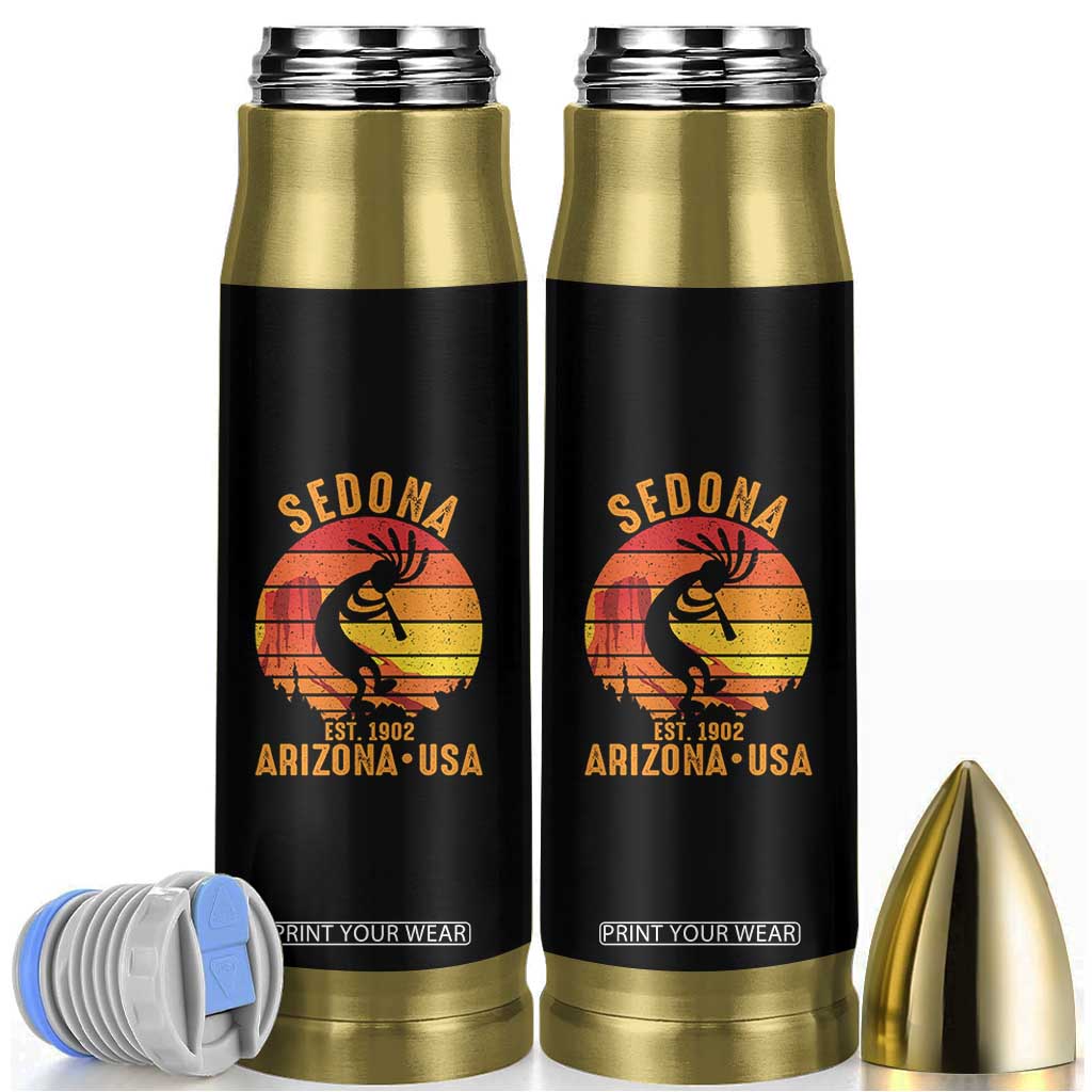 Retro Sedona Arizona Dancing Kokopelli Bullet Tumbler Southwest Native Symbol Desert Heritage Established 1902 TS14 Black Print Your Wear