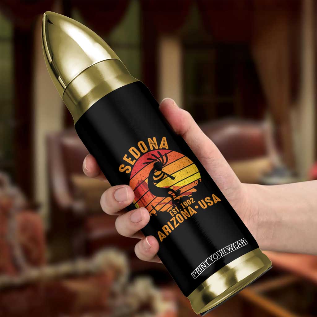 Retro Sedona Arizona Dancing Kokopelli Bullet Tumbler Southwest Native Symbol Desert Heritage Established 1902 TS14 Print Your Wear
