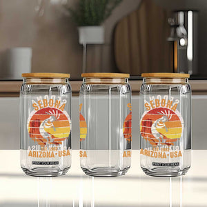 Retro Sedona Arizona Dancing Kokopelli Glass Can Southwest Native Symbol Desert Heritage Established 1902