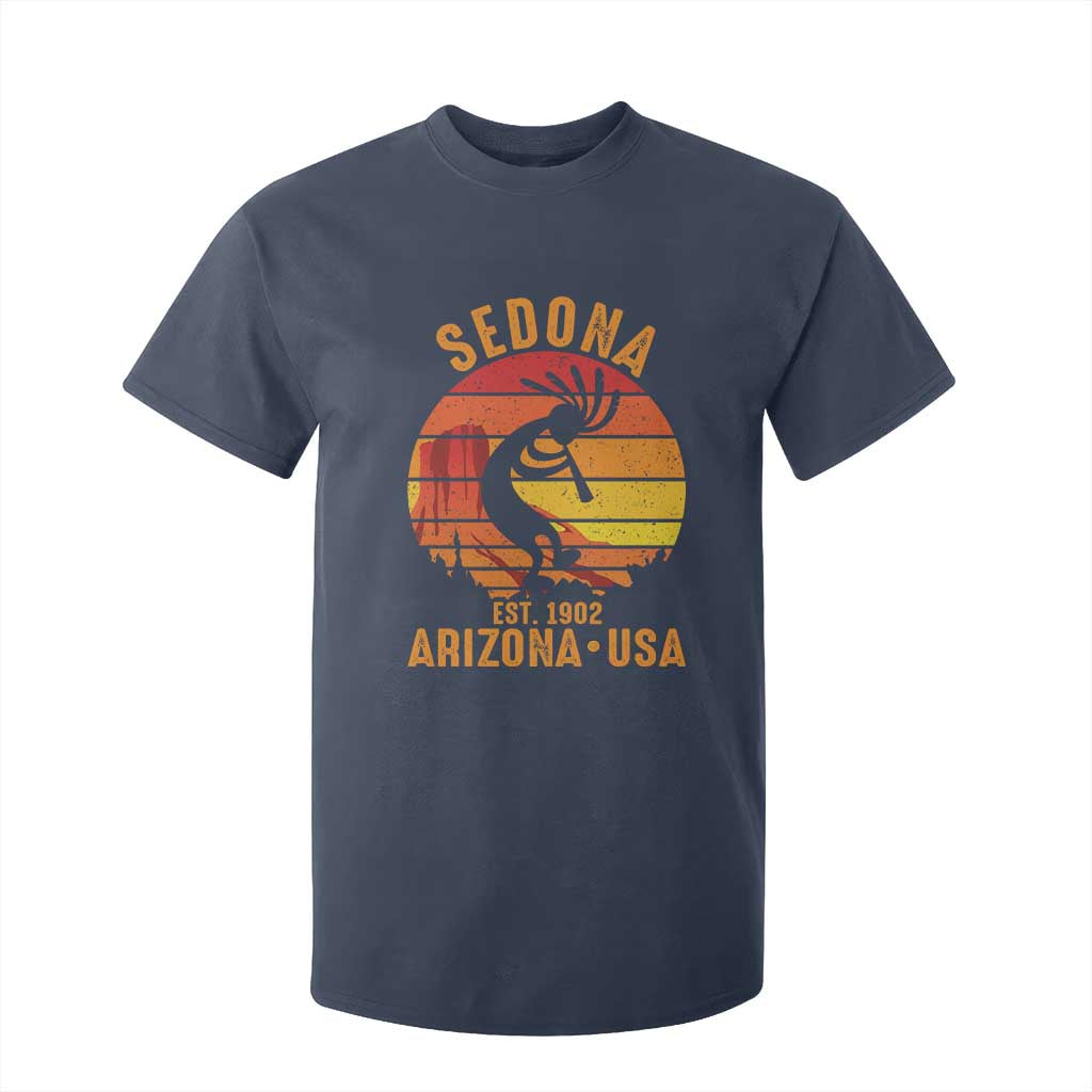 Retro Sedona Arizona Dancing Kokopelli T Shirt For Kid Southwest Native Symbol Desert Heritage Established 1902