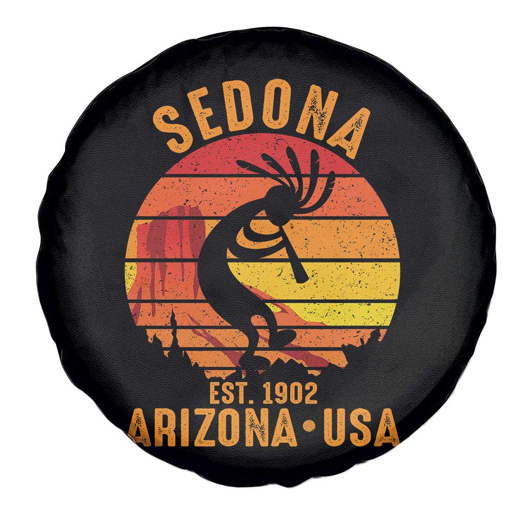 Retro Sedona Arizona Dancing Kokopelli Spare Tire Cover Southwest Native Symbol Desert Heritage Established 1902 TS14 Print Your Wear
