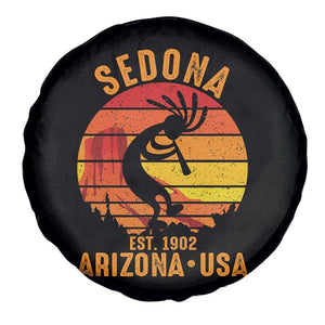 Retro Sedona Arizona Dancing Kokopelli Spare Tire Cover Southwest Native Symbol Desert Heritage Established 1902 TS14 Print Your Wear