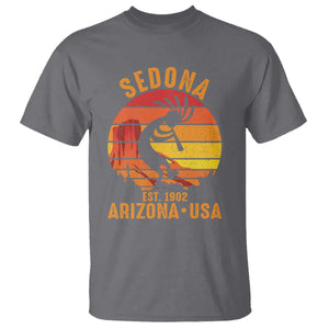 Retro Sedona Arizona Dancing Kokopelli T Shirt Southwest Native Symbol Desert Heritage Established 1902