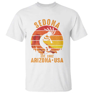 Retro Sedona Arizona Dancing Kokopelli T Shirt Southwest Native Symbol Desert Heritage Established 1902