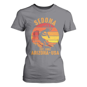 Retro Sedona Arizona Dancing Kokopelli T Shirt For Women Southwest Native Symbol Desert Heritage Established 1902