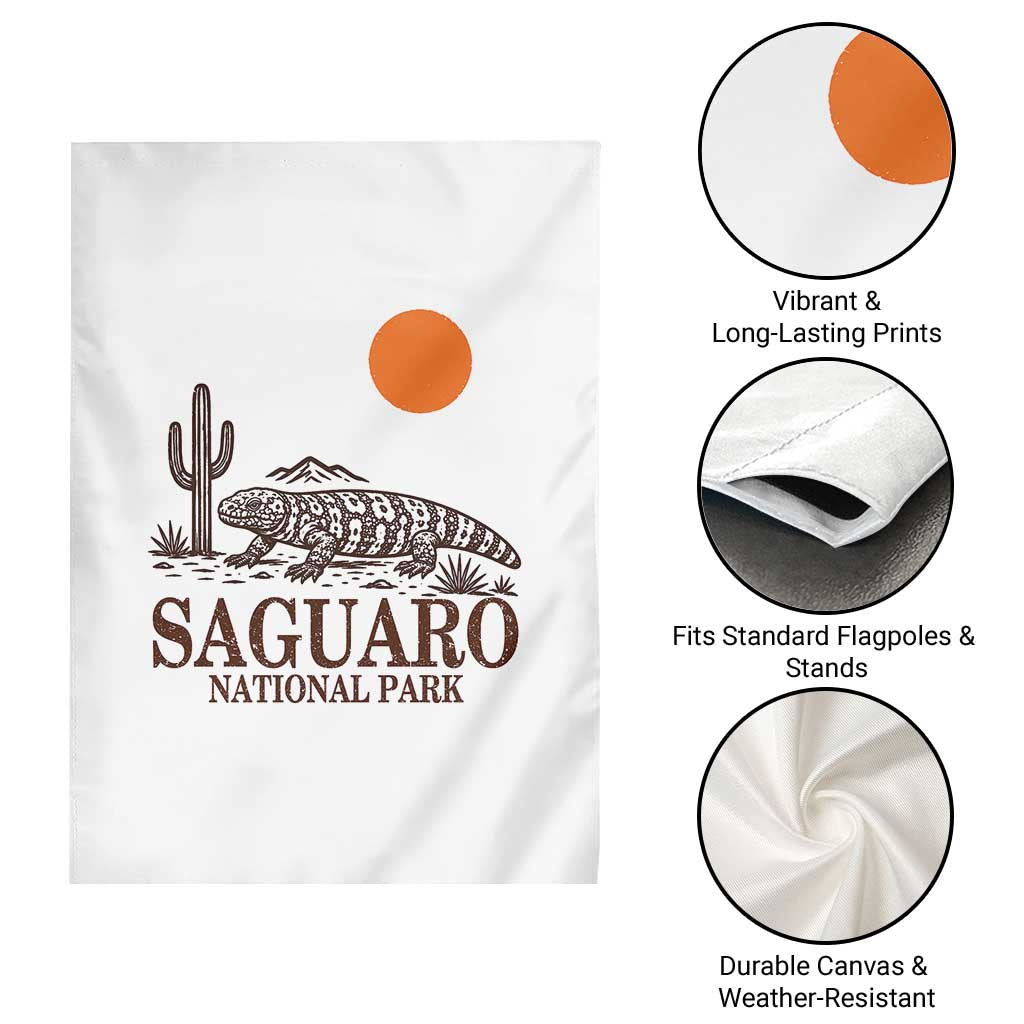 Saguaro National Park Gila Monster Hiking Arizona Garden Flag Desert Cactus Sunset Southwest Nature Tucson Souvenir Gift