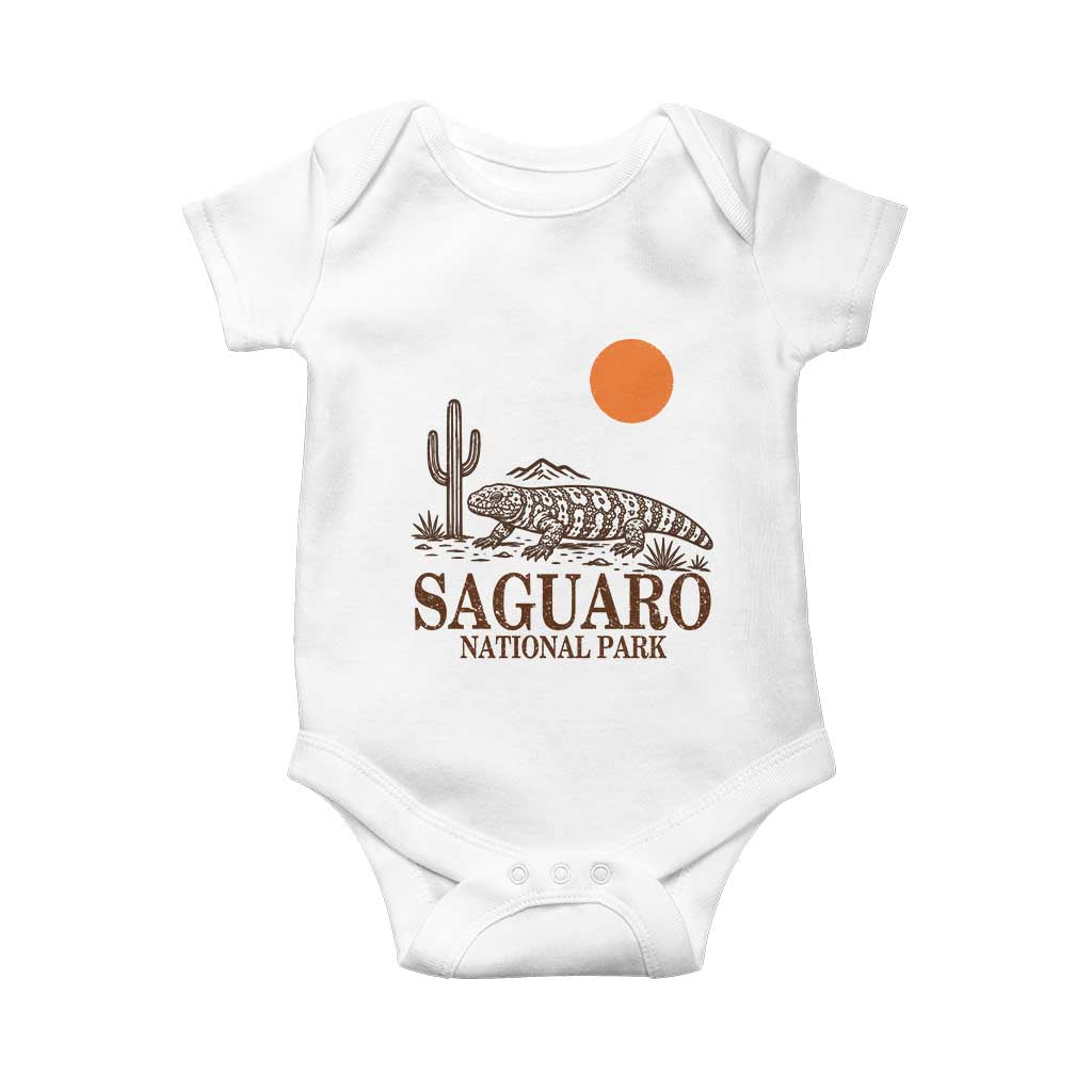 Saguaro National Park Gila Monster Hiking Arizona Baby Onesie Desert Cactus Sunset Southwest Nature Tucson Souvenir Gift