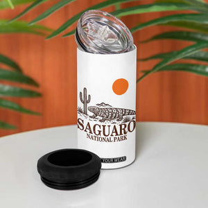 Saguaro National Park Gila Monster Hiking Arizona 4 in 1 Can Cooler Tumbler Desert Cactus Sunset Southwest Nature Tucson Souvenir Gift