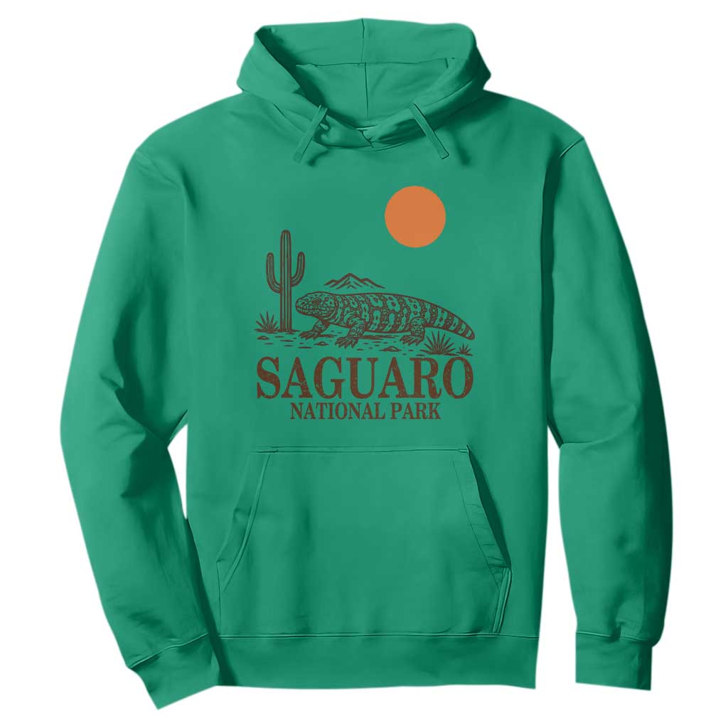 Saguaro National Park Gila Monster Hiking Arizona Hoodie Desert Cactus Sunset Southwest Nature Tucson Souvenir Gift