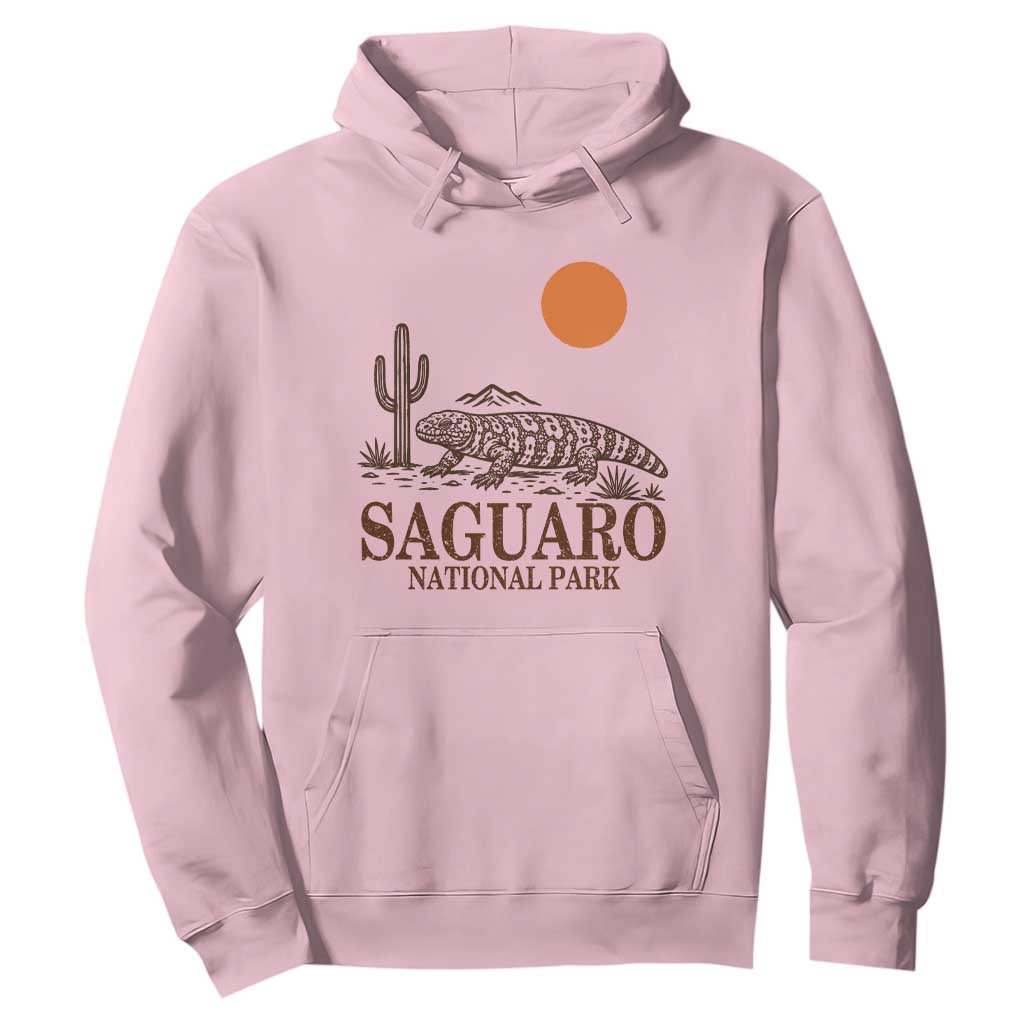 Saguaro National Park Gila Monster Hiking Arizona Hoodie Desert Cactus Sunset Southwest Nature Tucson Souvenir Gift