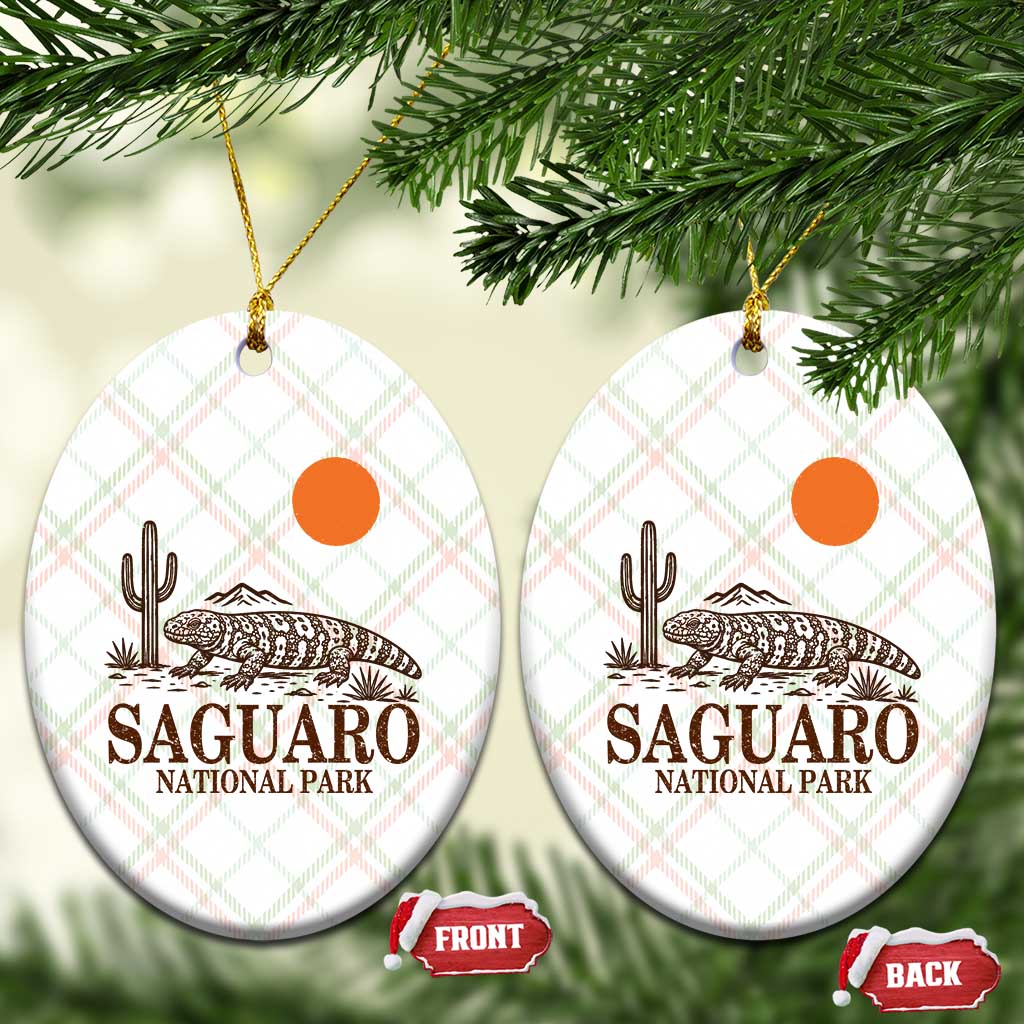 Saguaro National Park Gila Monster Hiking Arizona Ceramic Ornament Desert Cactus Sunset Southwest Nature Tucson Souvenir Gift
