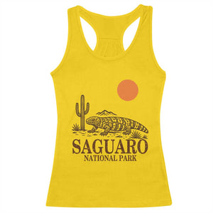 Saguaro National Park Gila Monster Hiking Arizona Racerback Tank Top Desert Cactus Sunset Southwest Nature Tucson Souvenir Gift