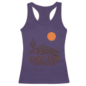 Saguaro National Park Gila Monster Hiking Arizona Racerback Tank Top Desert Cactus Sunset Southwest Nature Tucson Souvenir Gift