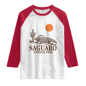 Saguaro National Park Gila Monster Hiking Arizona Raglan Shirt Desert Cactus Sunset Southwest Nature Tucson Souvenir Gift