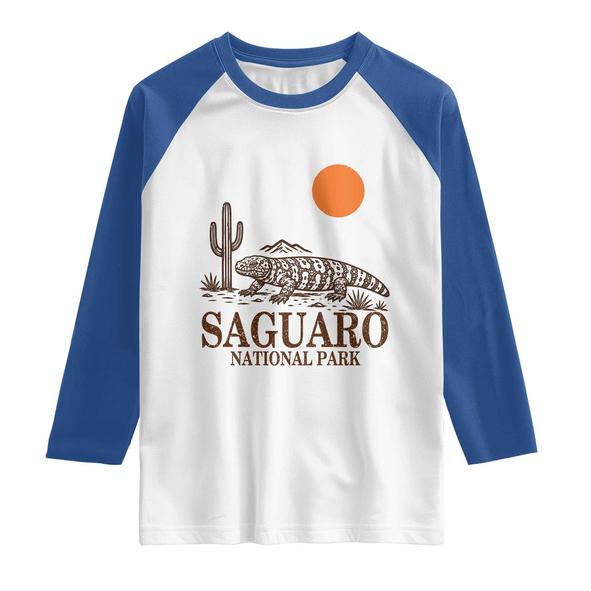 Saguaro National Park Gila Monster Hiking Arizona Raglan Shirt Desert Cactus Sunset Southwest Nature Tucson Souvenir Gift
