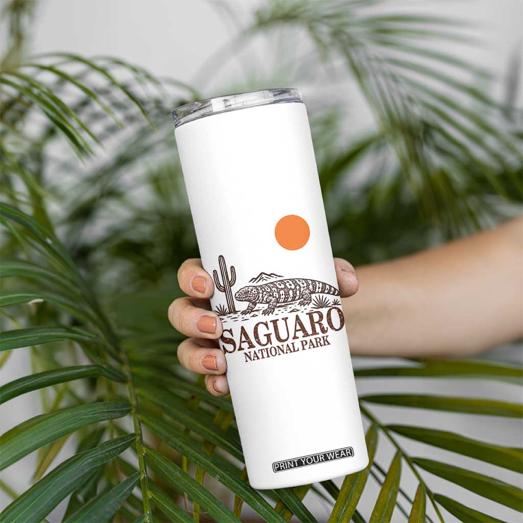 Saguaro National Park Gila Monster Hiking Arizona Skinny Tumbler Desert Cactus Sunset Southwest Nature Tucson Souvenir Gift