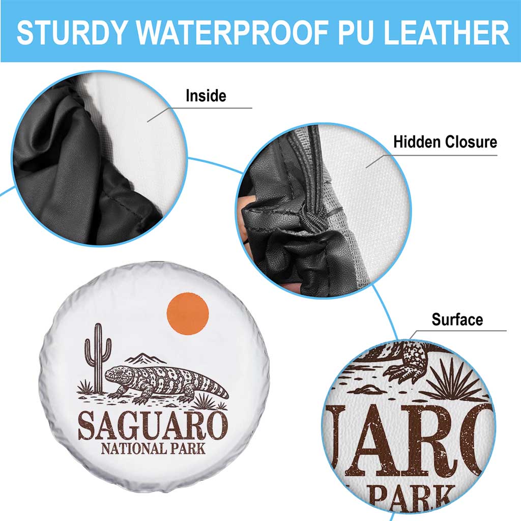 Saguaro National Park Gila Monster Hiking Arizona Spare Tire Cover Desert Cactus Sunset Southwest Nature Tucson Souvenir Gift TS14 Print Your Wear