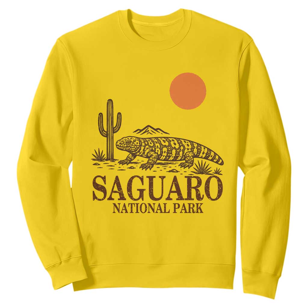 Saguaro National Park Gila Monster Hiking Arizona Sweatshirt Desert Cactus Sunset Southwest Nature Tucson Souvenir Gift